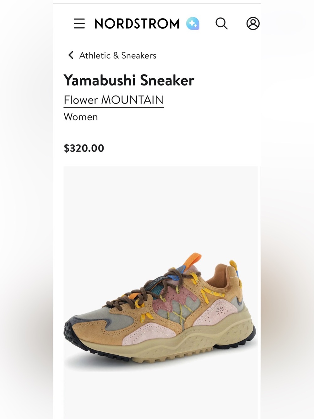 NWT Flower Mountain Yamabushi Sneaker in Cognac-Taupe-Pink - Picture 2 of 16